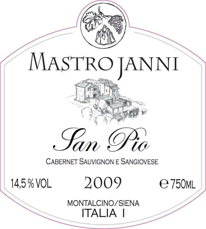 Mastrojanni Toscana San Pio 2009 Front Label