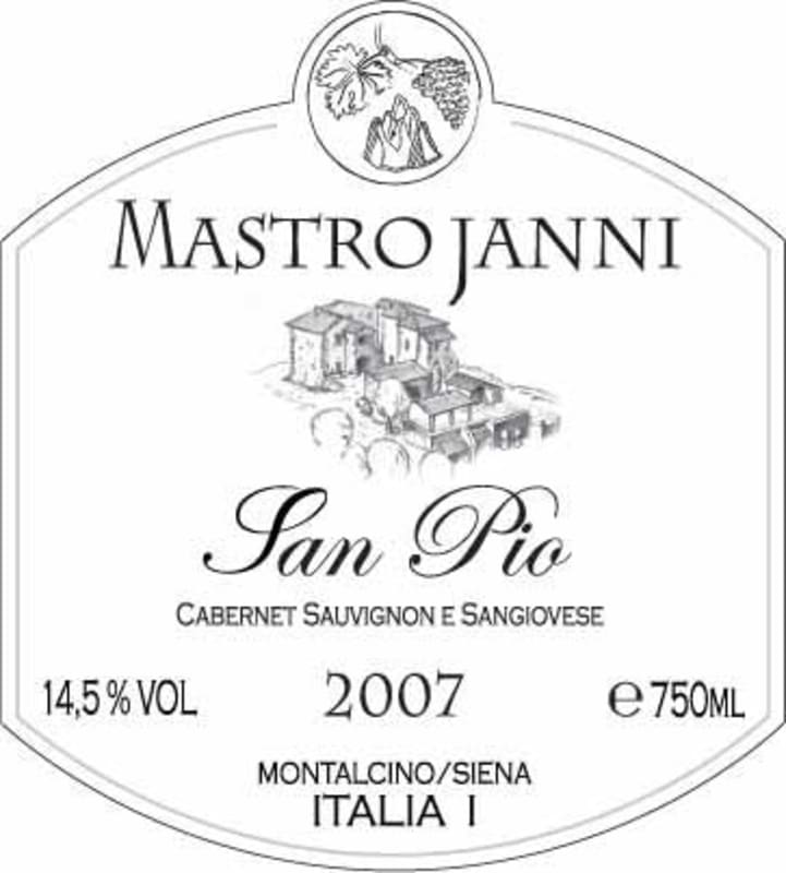 Mastrojanni Toscana San Pio 2007 Front Label