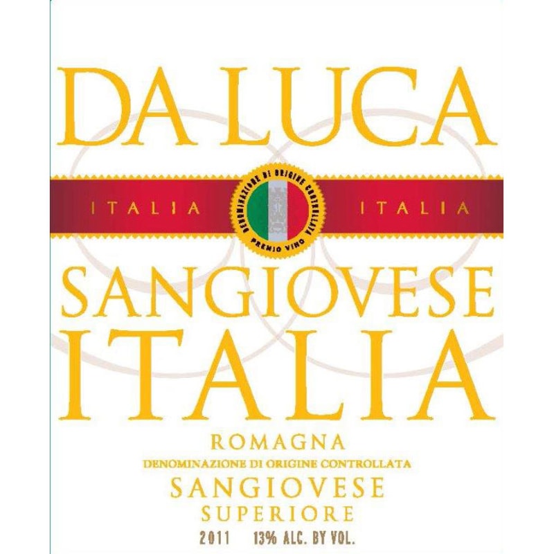 Da Luca Sangiovese 2012 Front Label