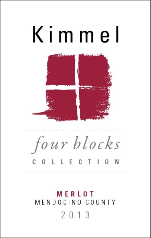 Kimmel Vineyards Four Blocks Collectionl Merlot 2013 Front Label