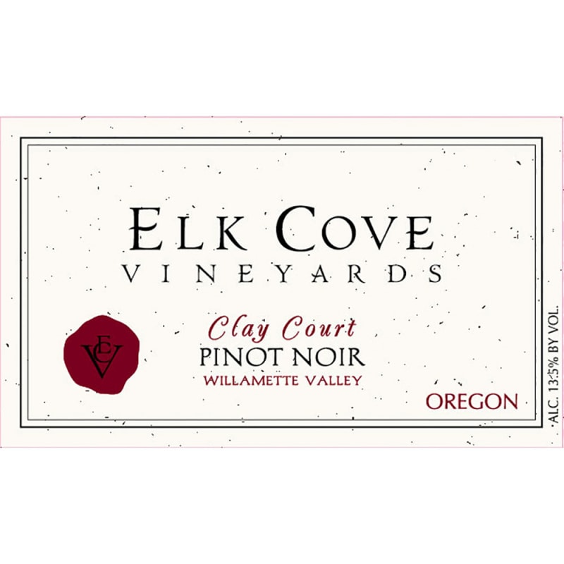 Elk Cove Clay Court Pinot Noir 2013 Front Label