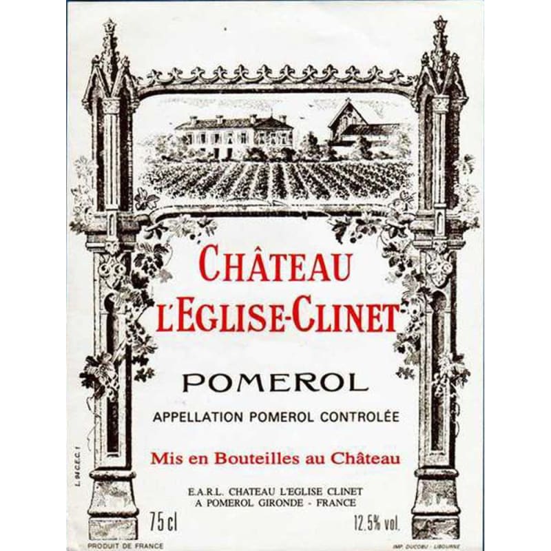 Chateau L'Eglise Clinet 2000 Front Label