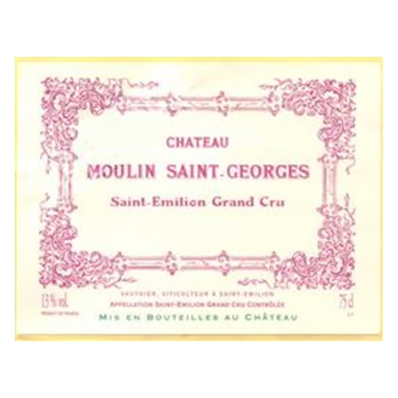 Chateau Moulin Saint-Georges 2003 Front Label