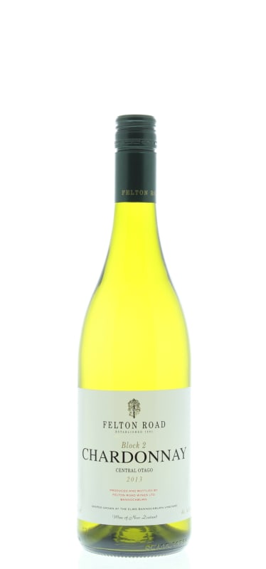 Felton Road Block 2 Chardonnay 2013 Front Bottle Shot