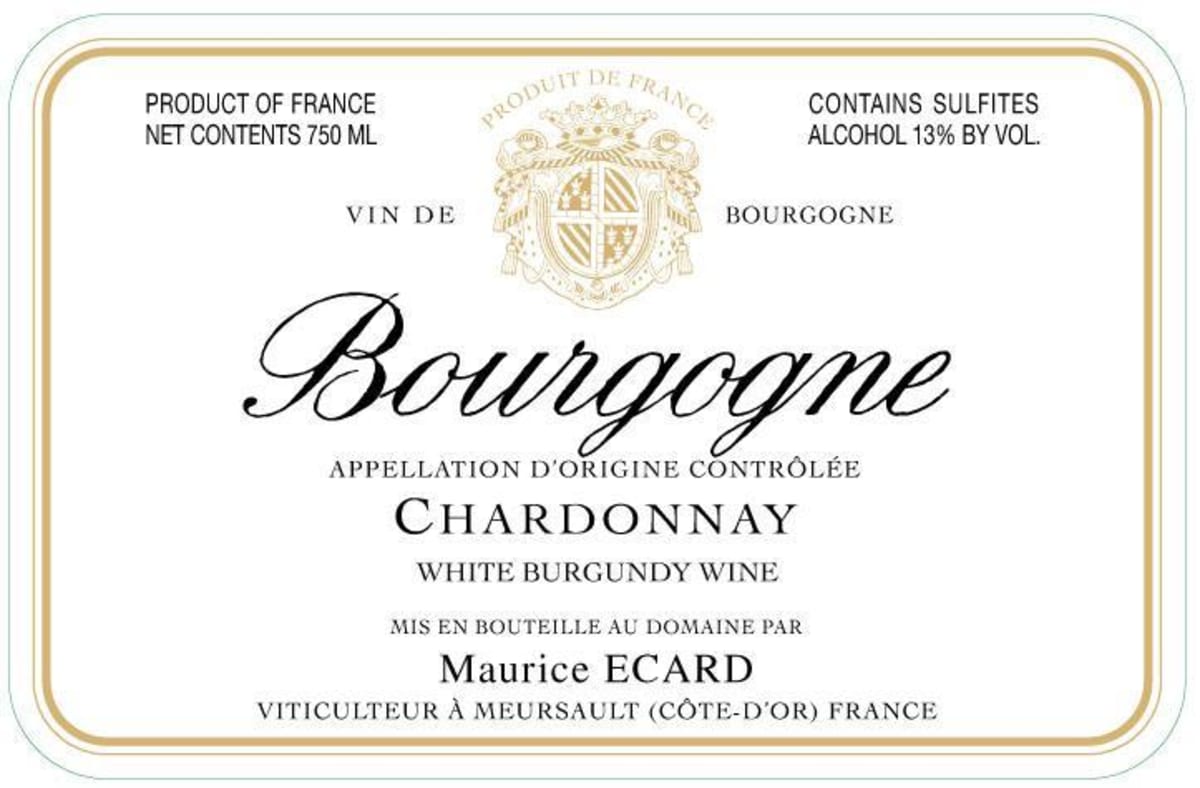 Dom. Maurice Ecard Bourgogne Chardonnay 2013 Front Label
