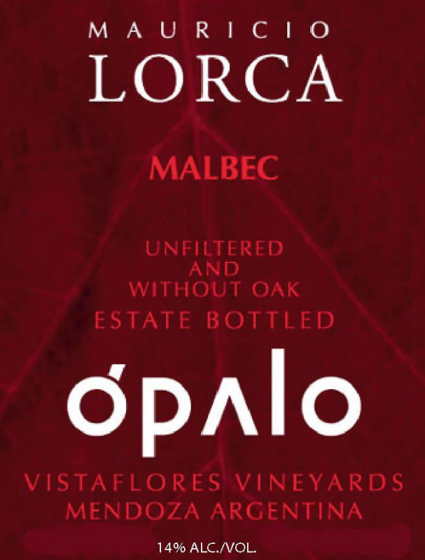 Mauricio Lorca Opalo Malbec 2005 Front Label