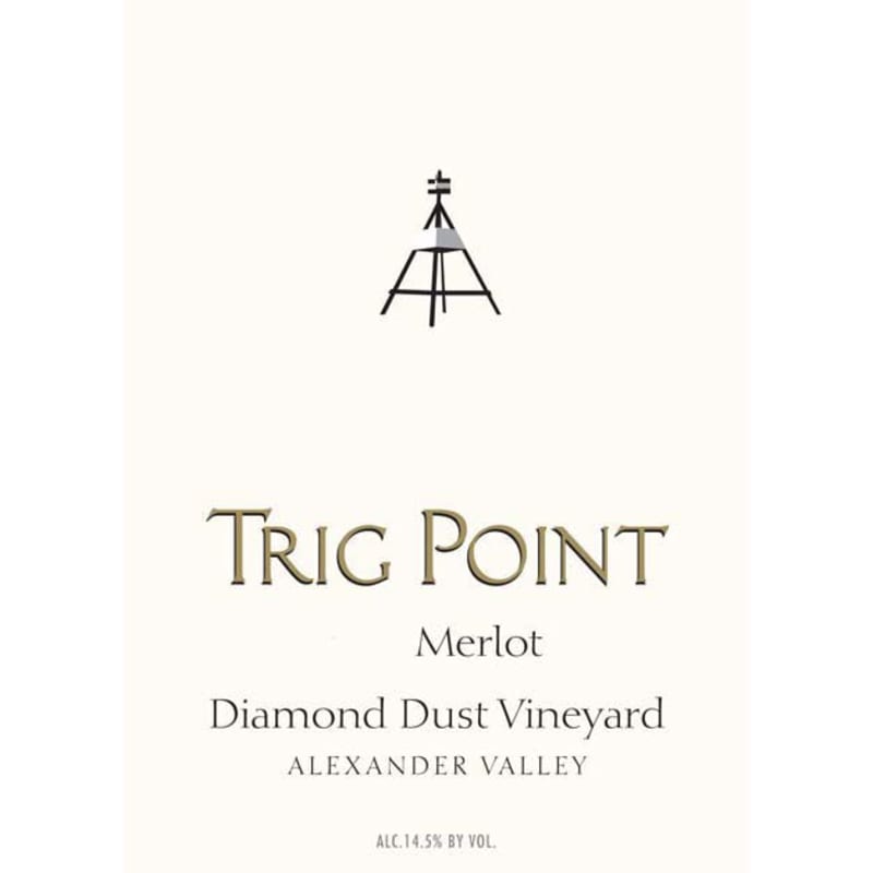 Trig Point Diamond Dust Vineyard Merlot 2013 Front Label