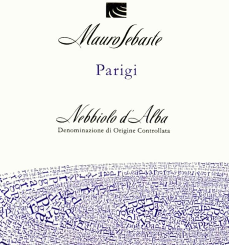 Mauro Sebaste Nebbiolo d'Alba Parigi 2012 Front Label