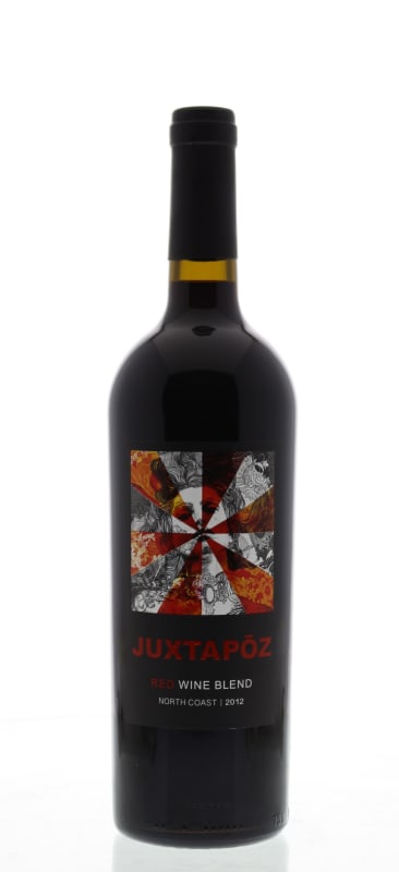Juxtapoz North Coast Red Blend 2012 Front Bottle Shot