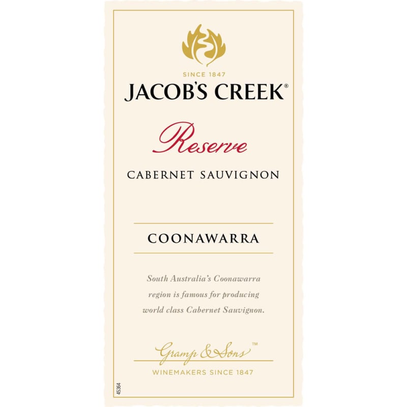 Jacob's Creek Reserve Cabernet Sauvignon 2013 Front Label