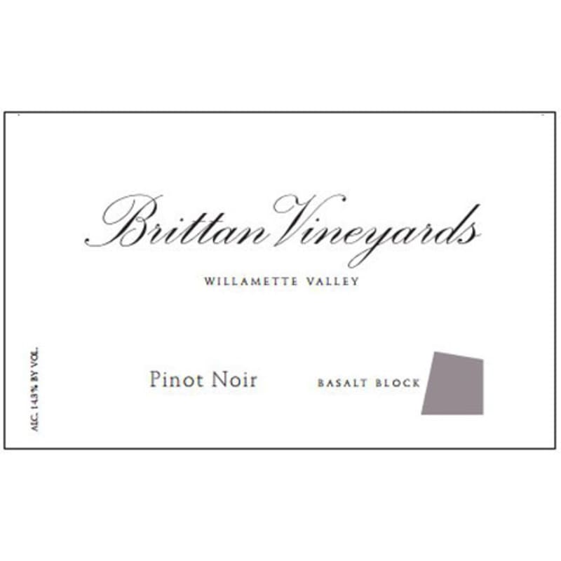 Brittan Basalt Block Pinot Noir 2012 Front Label