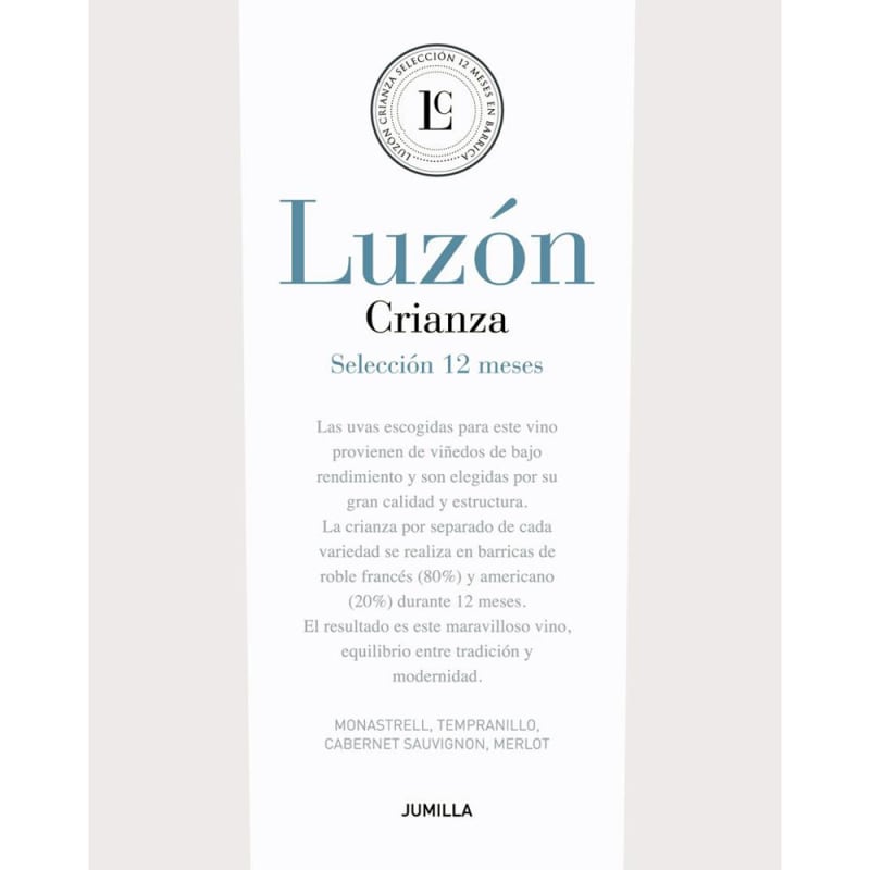 Bodegas Luzon Crianza Seleccion 12 2011 Front Label