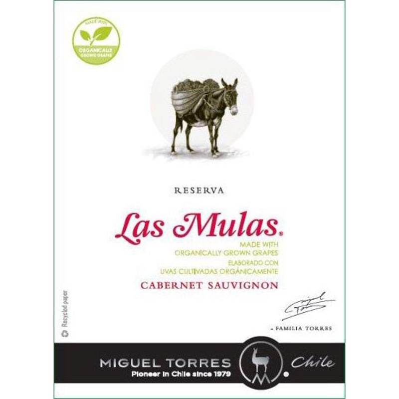 Miguel Torres Las Mulas Cabernet Sauvignon Reserva 2012 Front Label