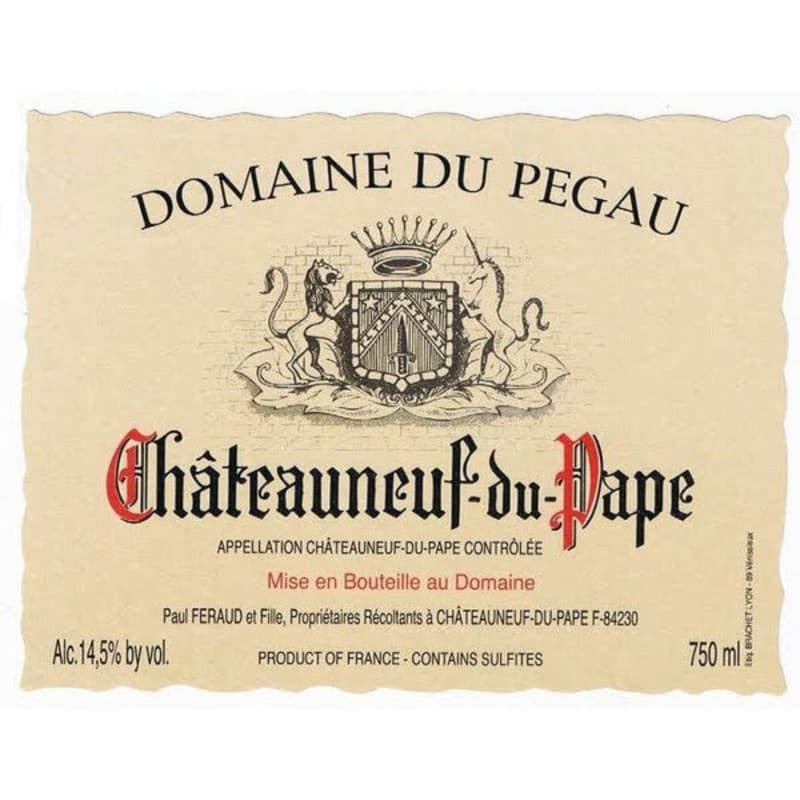 Domaine Pegau Chateauneuf-du-Pape Cuvee Laurence 1995 Front Label