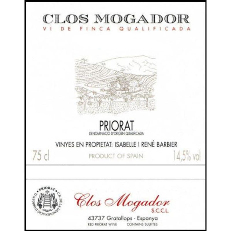 Clos Mogador Priorat 2008 Front Label