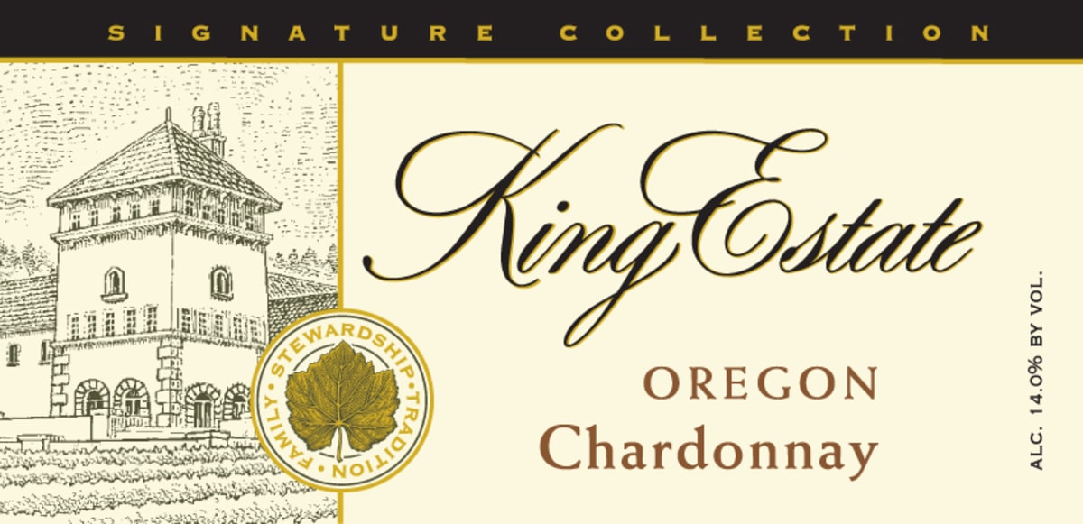 King Estate Signature Collection Chardonnay 2014 Front Label