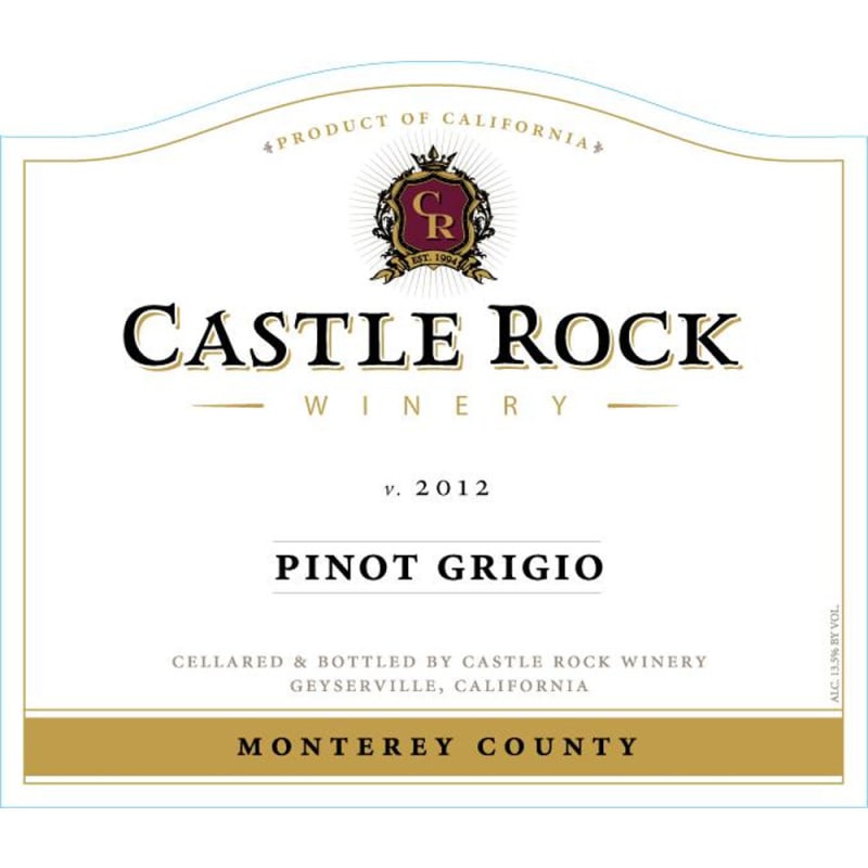 Castle Rock Monterey Pinot Grigio 2012 Front Label