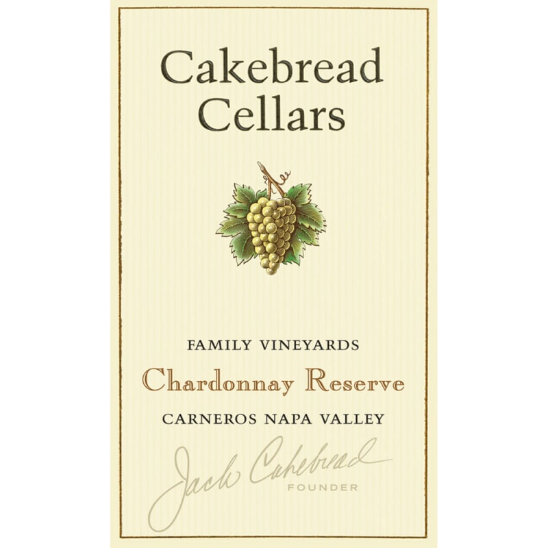 Cakebread Reserve Chardonnay 2012 Front Label