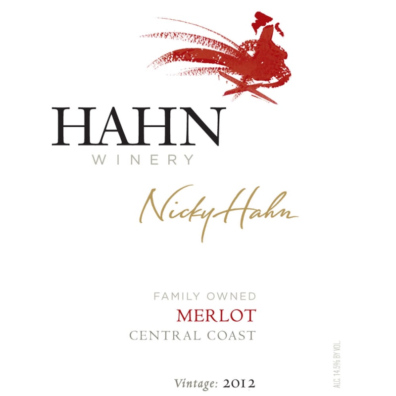 Hahn Founder's Merlot 2012 Front Label