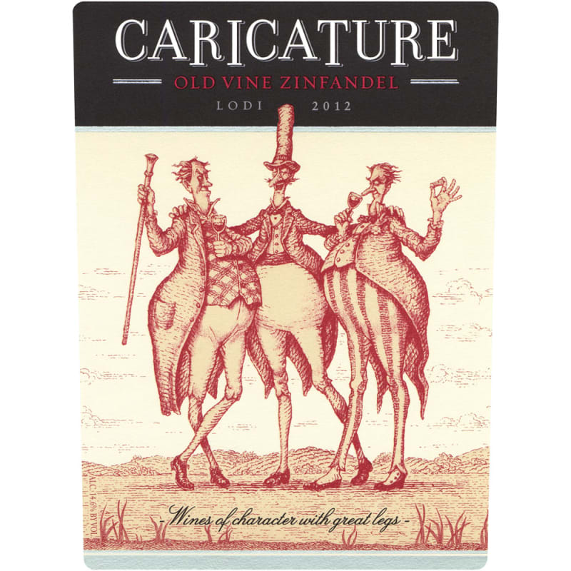 Caricature Old Vine Zinfandel 2012 Front Label