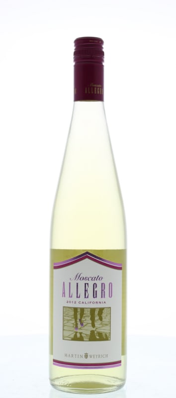 Martin & Weyrich Allegro Moscato 2012 Front Bottle Shot