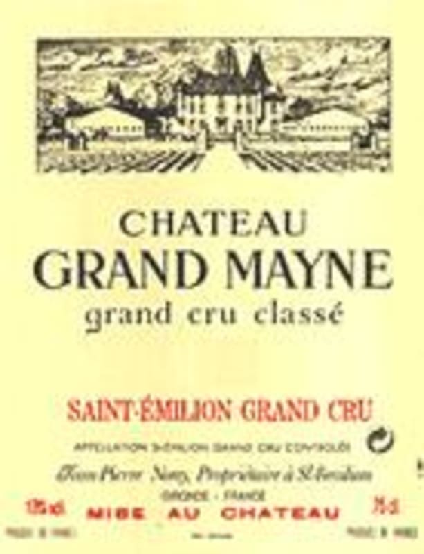 Chateau Grand Mayne 1996 Front Label
