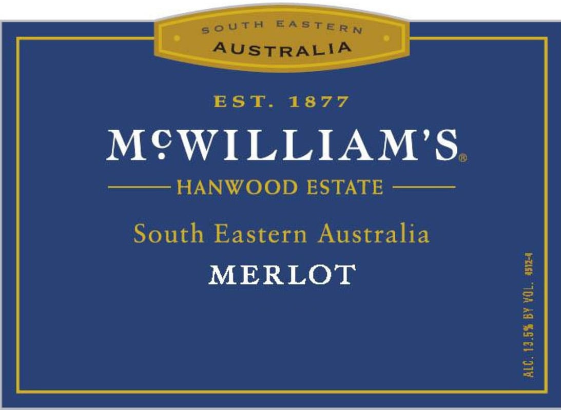 McWilliam's Hanwood Estates Merlot 2006 Front Label