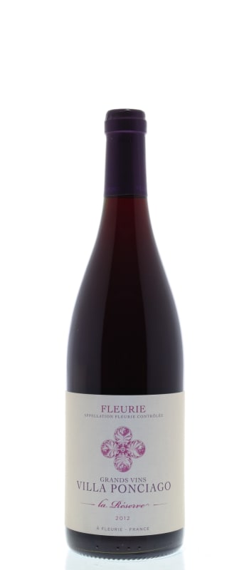 Villa Ponciago Fleurie La Reserve 2012 Front Bottle Shot