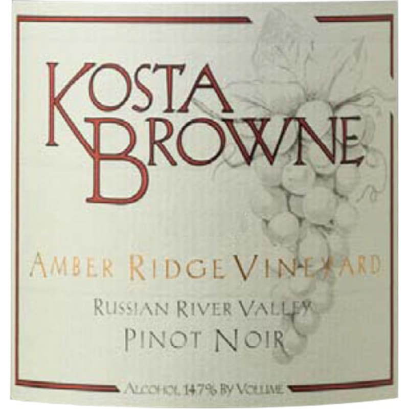 Kosta Browne Amber Ridge Vineyard Pinot Noir 2008 Front Label