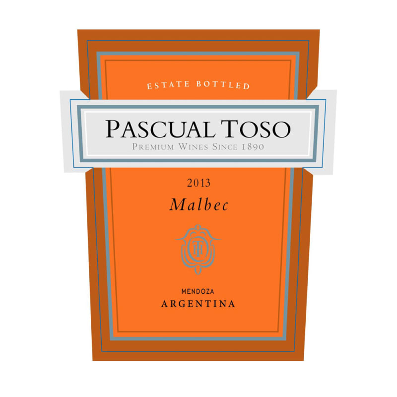 Pascual Toso Estate Malbec 2013 Front Label