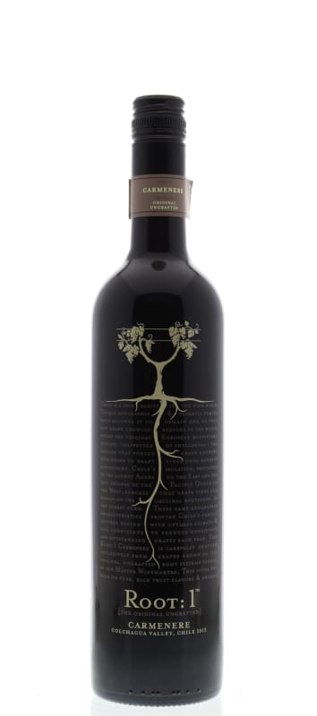 Root:1 Carmenere Reserva 2012 Front Bottle Shot