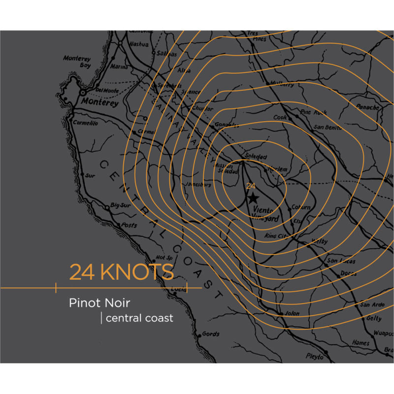 24 Knots Pinot Noir 2011 Front Label