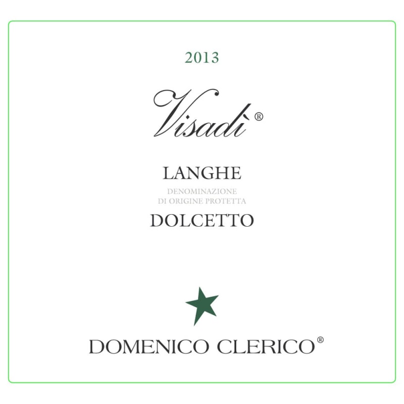 Domenico Clerico Langhe Dolcetto Visadi 2013 Front Label
