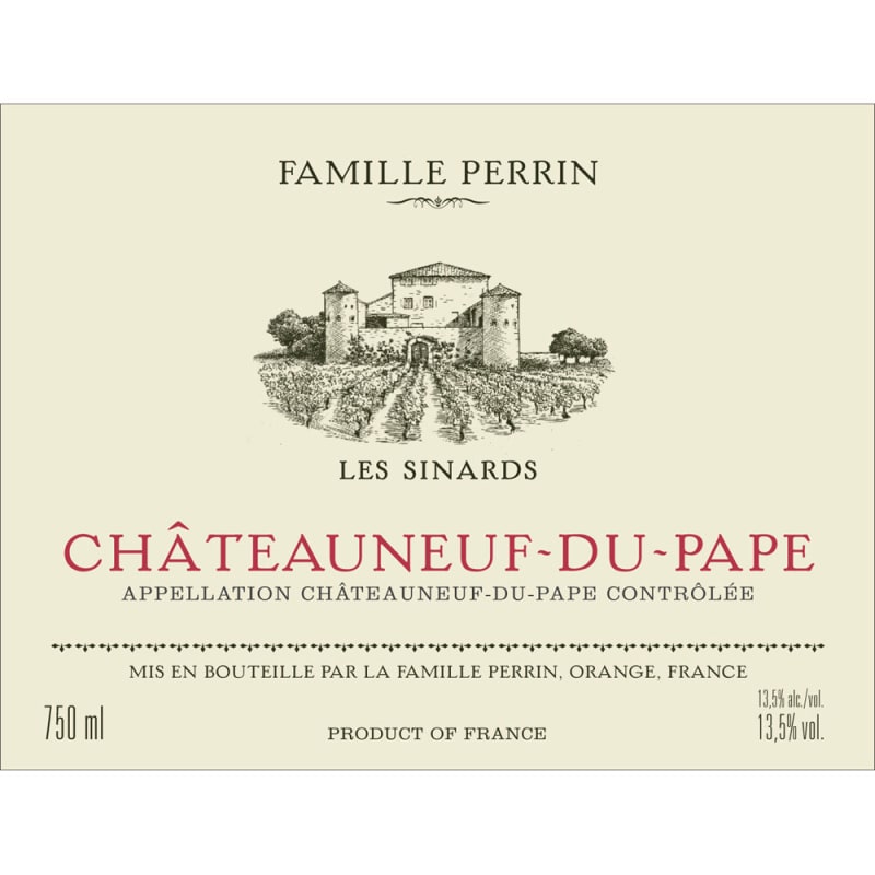 Famille Perrin Chateauneuf-du-Pape Les Sinards 2011 Front Label