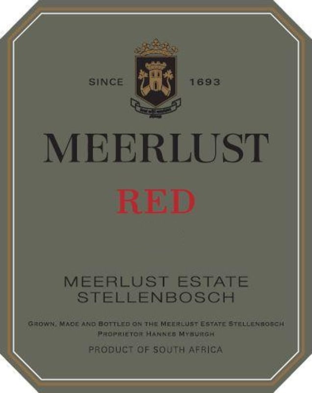 Meerlust Red 2014 Front Label