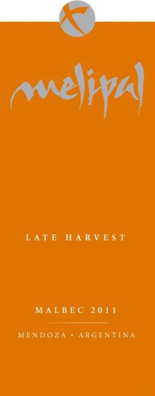 Melipal Late Harvest Malbec 2011 Front Label