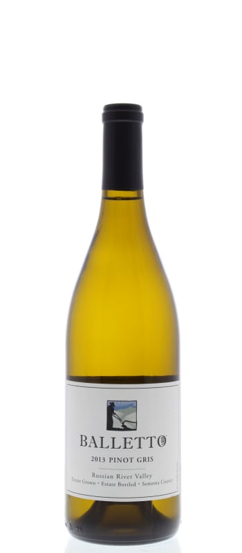 Balletto Winery Pinot Gris 2013 Front Bottle Shot