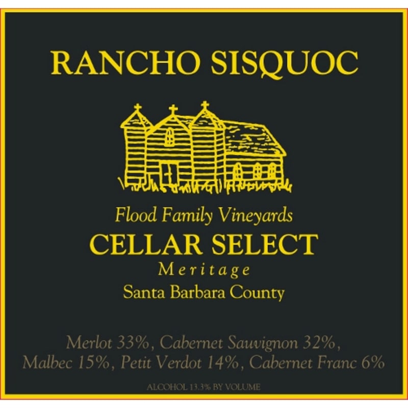 Rancho Sisquoc Cellar Select Meritage 2012 Front Label