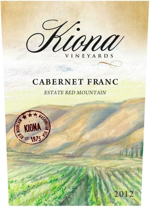 Kiona Cabernet Franc 2012 Front Label