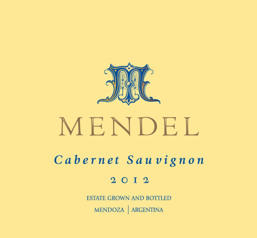 Mendel Cabernet Sauvignon 2012 Front Label