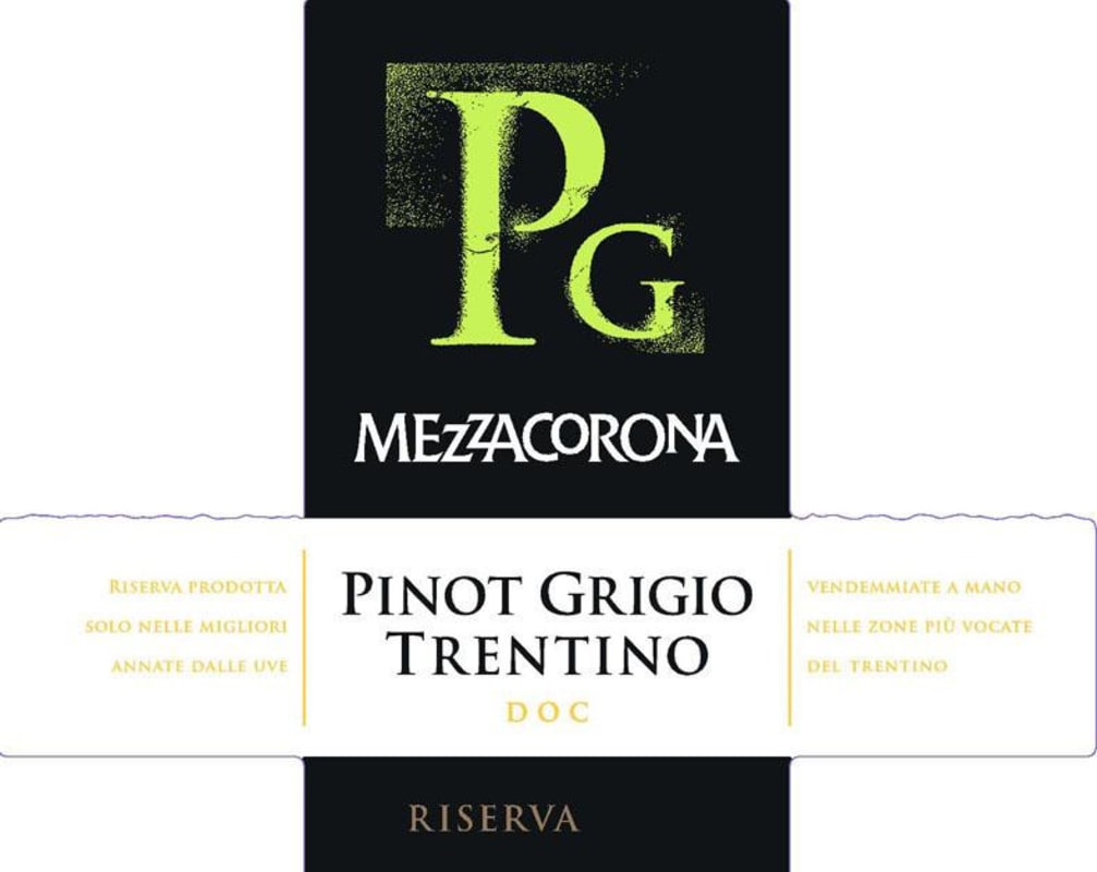 Mezzacorona Trentino Riserva Pinot Grigio 2010 Front Label