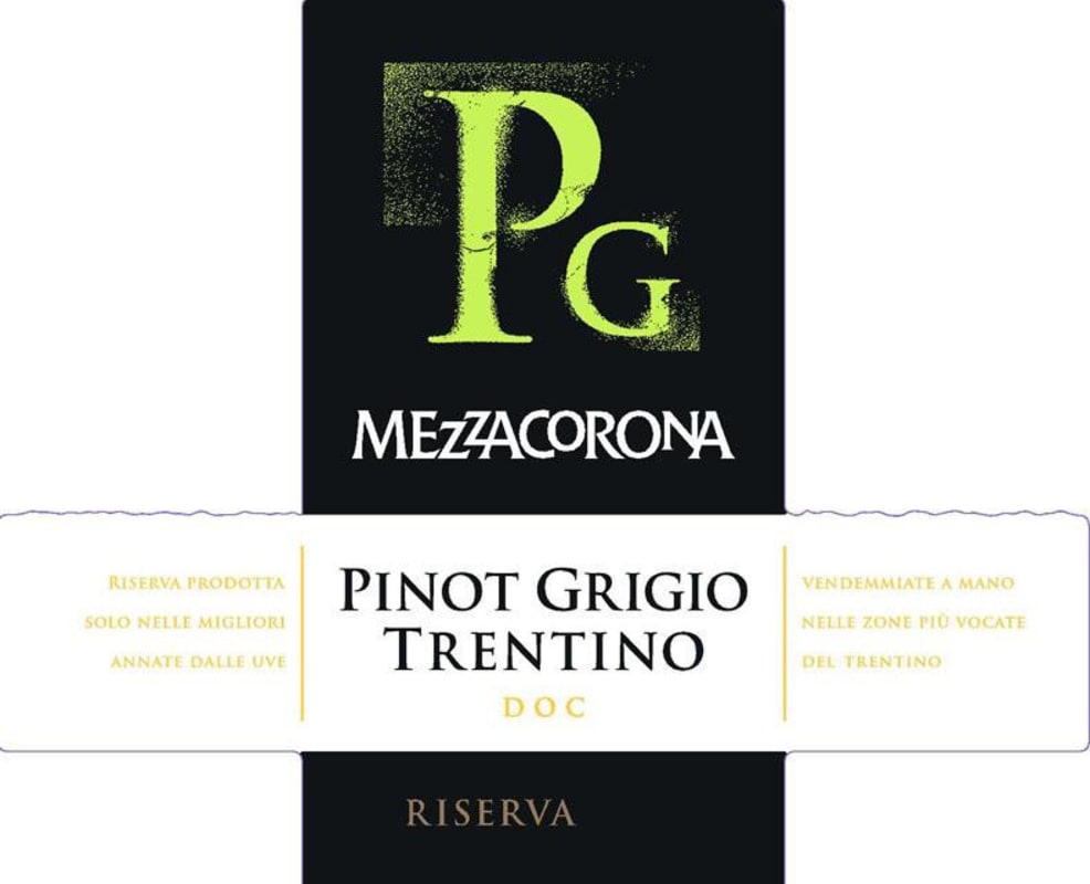 Mezzacorona Trentino Riserva Pinot Grigio 2011 Front Label