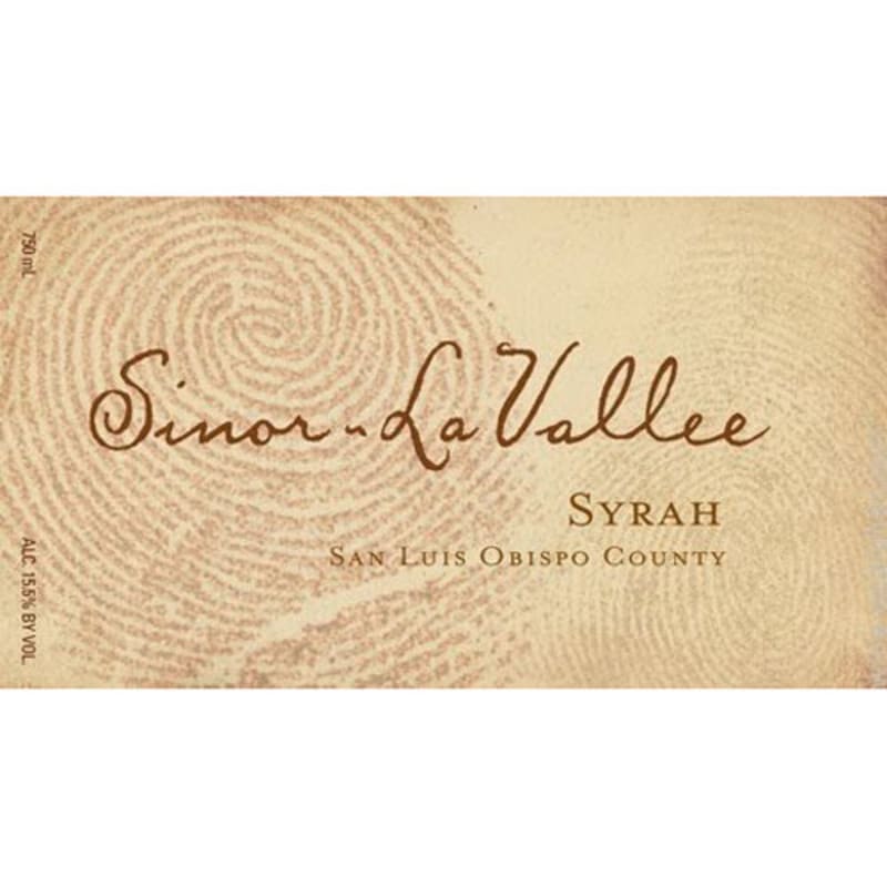 Sinor-LaVallee San Luis Obispo Syrah 2013 Front Label