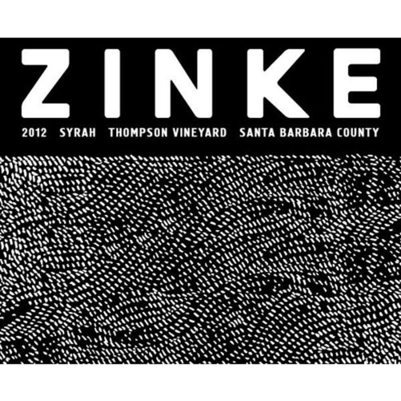 Zinke Syrah 2012 Front Label