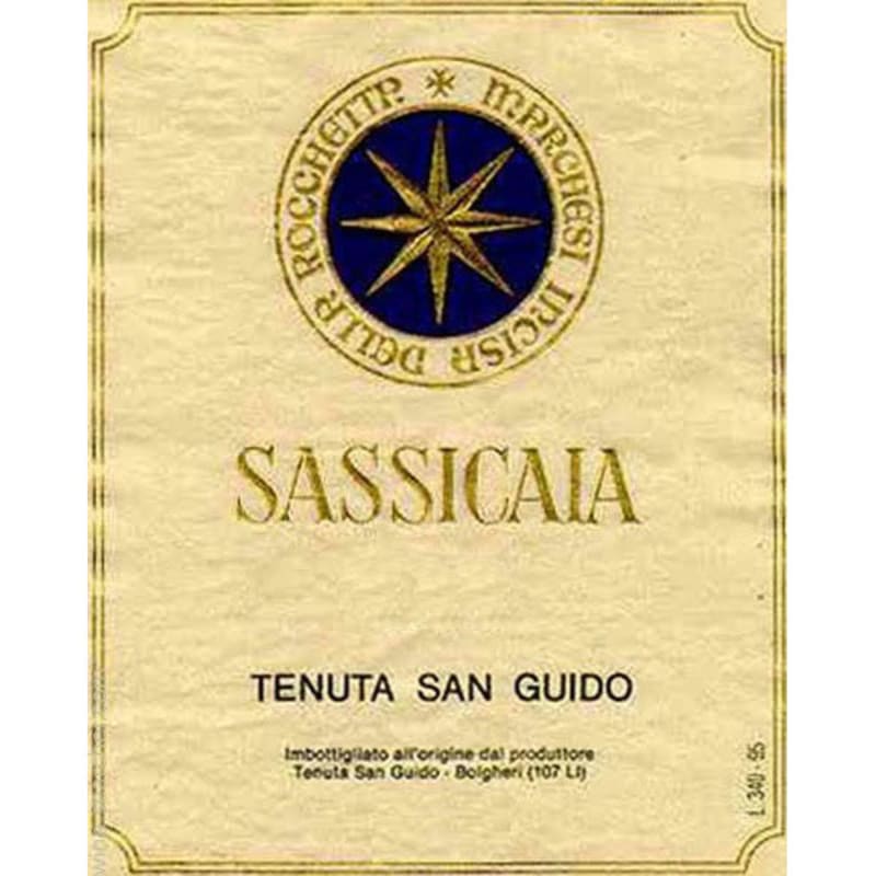 Tenuta San Guido Sassicaia (wine stained label) 1994 Front Label