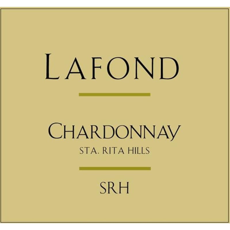 Lafond SRH Series Chardonnay 2012 Front Label