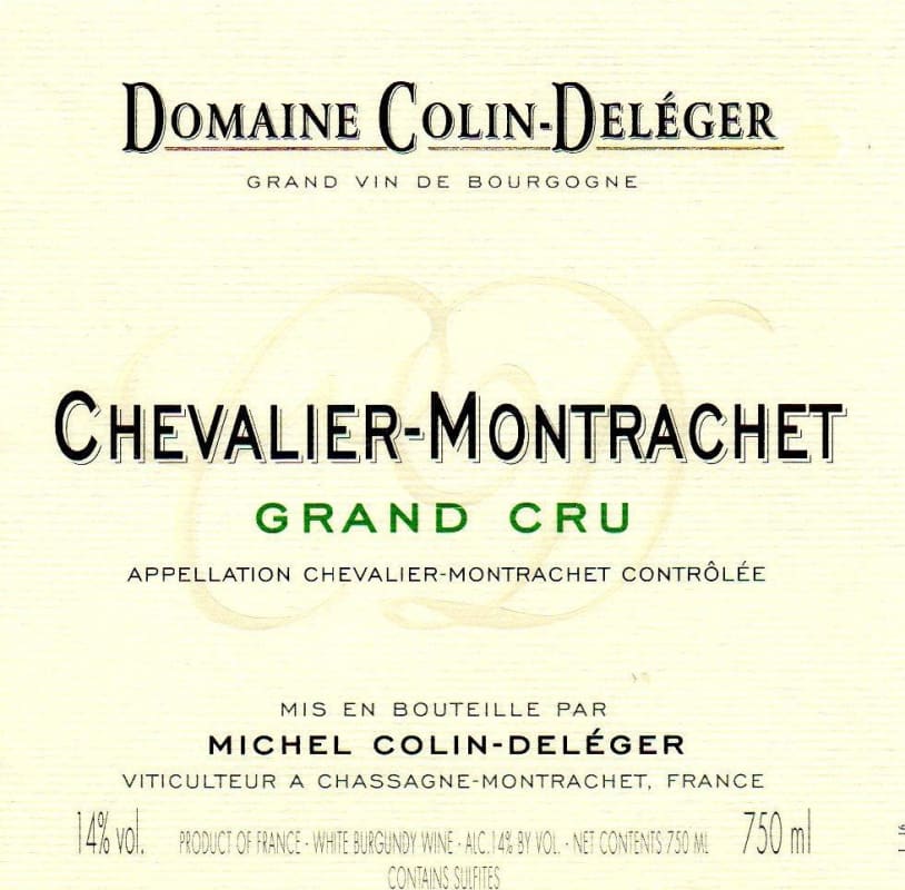 Colin-Deleger Chevalier-Montrachet Grand Cru 2008 Front Label