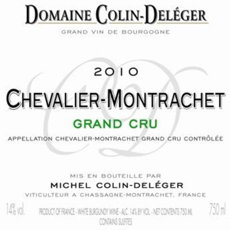 Colin-Deleger Chevalier-Montrachet Grand Cru 2010 Front Label