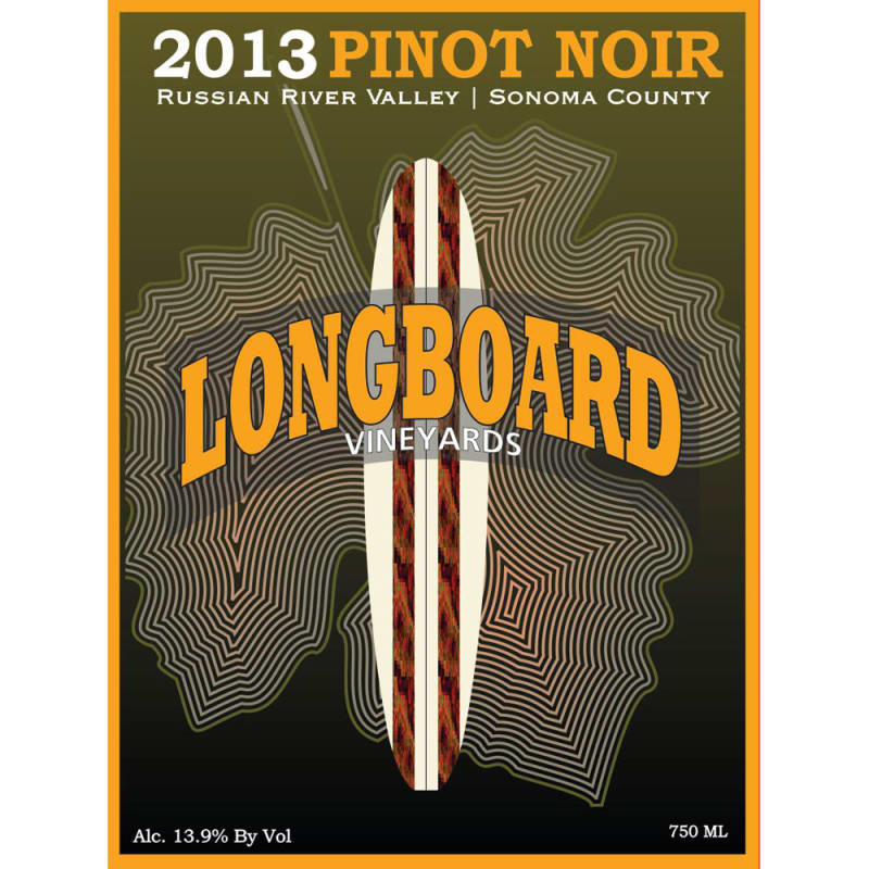 Longboard Russian River Pinot Noir 2013 Front Label