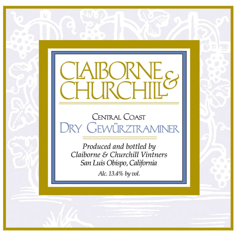 Claiborne & Churchill Dry Gewurztraminer 2013 Front Label